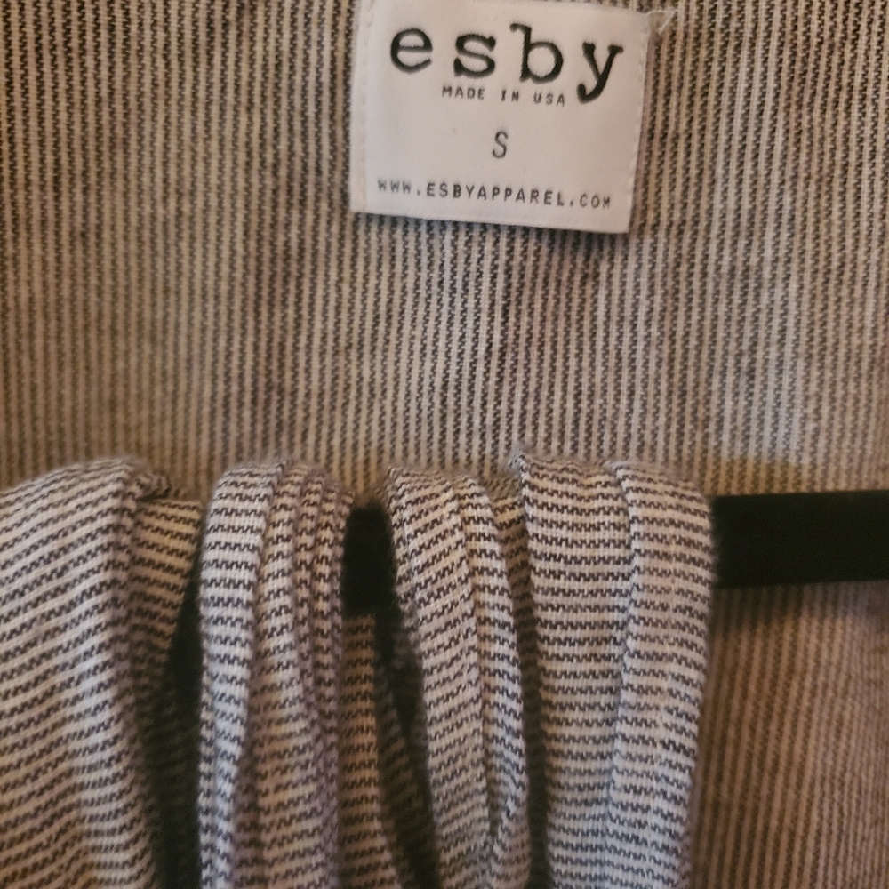 Esby Apparel Wrap Pin Stripe Top